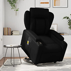 vidaXL Fauteuil inclinable de massage électrique noir similicuir