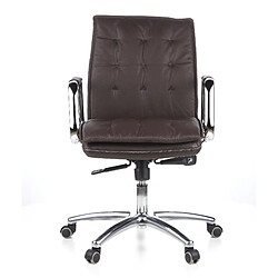 Siège de bureau / Fauteuil de direction VILLA 10, cuir Nappa marron hjh OFFICE