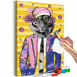 Paris Prix Tableau à Peindre Soi-Même Tiger in Hat 40x60cm 