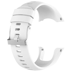 Wewoo Bracelet pour montre connectée Dragonne de remplacement en silicone SUUNTO Trainer Wrist HR Blanc 