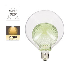 XanLite Ampoule Déco LED, Double verre Vert, G125, culot E27, 4W cons. 2700K Blanc Chaud