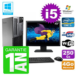 PC Lenovo M91p SFF Intel I5-2400 4Go Disque 250Go Graveur Wifi W7 Ecran 19" · Occasion 