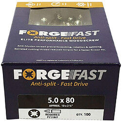 Forgefix Forffp1000y Forgefast Pozi Compatible Elite Performance Vis à bois Organiseur ? Argent, argent, FORFFP460Y