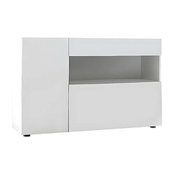 Avis Vente-Unique Buffet ALTAIR - 2 portes & 1 tiroir - Coloris : Blanc laqué