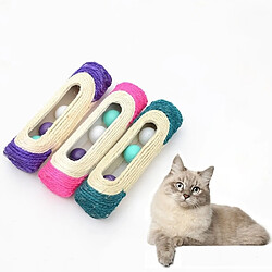 Wewoo Jouet pour Animaux de compagnie Cat Rack Rolling Sisal grattage balle piégée avec trois balles, Couleur Aléatoire Chat Scratch Board Training Toy Fournitures