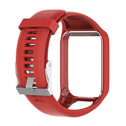 Avis Wewoo Bracelet pour montre connectée Dragonne Sport en silicone la série Tomtom Runner 2/3 rouge