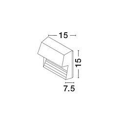 NOVA LUCE Applique e KRYPTON Gris Foncé LED 6 W H15