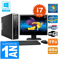 PC HP Compaq 8300 SFF Core I7-3770 Ram 4Go Disque 1 To Wifi W7 Ecran 22" · Occasion 