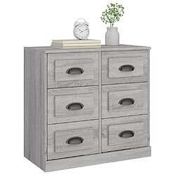 Avis vidaXL Buffet sonoma gris 70x35,5x67,5 cm bois d'ingénierie