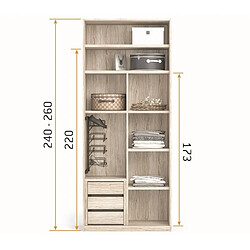 Inside 75 Option 16 pour intérieur d'armoire 96,2 cm hauteur 220 cm