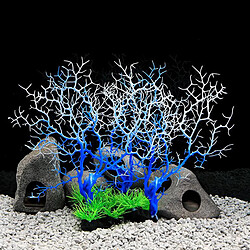 Avis Plantes D'aquarium Ornement D'arbre De Corail Ornement De Décor Sous-marin 15x11 Pouces Bleu Blanc