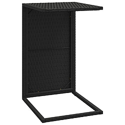 Acheter vidaXL Table en forme de C noir 40x35x60 cm résine tressée