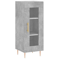 Acheter vidaXL Buffet haut gris béton 34,5x34x180 cm&nbsp;bois d'ingénierie