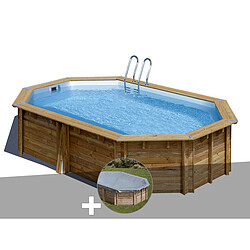 Kit piscine bois Gré Vermela 6,72 x 4,72 x 1,46 m + Bâche hiver