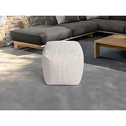 Vente-Unique Pouf carré en laine ivoire LABERDEN