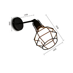 Stoex Vintage Industriel Applique, Métal Peinture Réglable Luminaires Plafonnier Suspension Applique,Noir