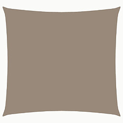 vidaXL Voile de parasol tissu oxford carré 5x5 m taupe