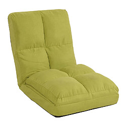 Mendler Fauteuil de sol HWC-N45, fauteuil-lit pliable Fauteuil fonctionnel, fonction sommeil pliable cadre acier velours ~ vert pas cher