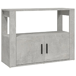 Maison Chic Buffet,Meuble de Rangement,commode pour salon,Cuisine Gris béton 80x30x60 cm Bois d'ingénierie -MN38380