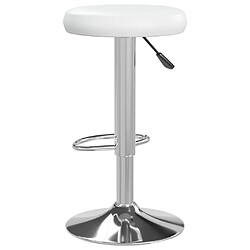 Acheter vidaXL Tabourets de bar lot de 2 Blanc Similicuir