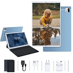 Tablette Tactile Vanwin S50 64 Go 10.1 Pouces Android 12 Dual 4G LTE/SIM WiFi, Bluetooth5.0/GPS/Type-C Avec Clavier et étui de Protection - Bleu