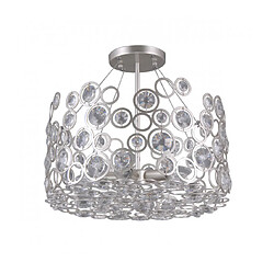 Luminaire Center Suspension en cristal Nardo Champagne argent en cristal