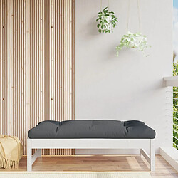 vidaXL Repose-pied de jardin 120x80 cm blanc bois de pin massif 