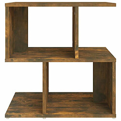 Maison Chic Table de chevet,Table de Nuit,Meuble de Rangement Chêne fumé 50x30x51,5 cm Bois d'ingénierie pas cher