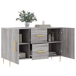 Avis vidaXL Buffet sonoma gris 100x36x60 cm bois d'ingénierie