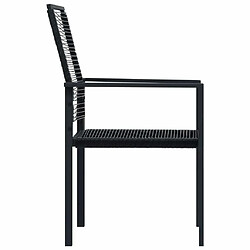 Acheter Maison Chic Lot de 4 Chaises de jardin,Fauteuil d'extérieur Rotin PVC Noir -MN29557