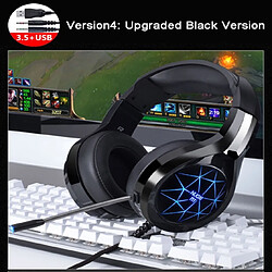 Avis Universal Écouteurs de jeux stéréo pour ordinateur noir Meilleure casque Basses profondes Écouteurs de jeux avec microphone Lumière LED pour PC Gamers | Écouteurs de jeux | Écouteurs de jeux Écouteurs Deep Bass