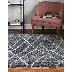 Avis Hadorn Tapis shaggy 125x125 Gris foncé Lachen Fence