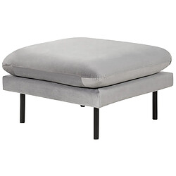 Beliani Pouf ottoman 70 x 70 cm en velours gris VINTERBRO