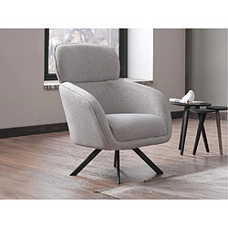 Fauteuil pivotant en tissu chiné gris LACONA de Pascal Morabito 