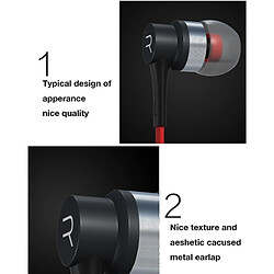 Wewoo Écouteurs argent pour iPhone, Galaxy, Sony, HTC, Huawei, Xiaomi, Lenovo et autres Smartphones stéréo intra-auriculaires avec fil + MIC, Support mains libres, pas cher