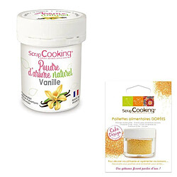 Scrapcooking Arôme alimentaire naturel en poudre Vanille + paillettes dorées