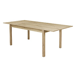 Pegane Table à manger extensible coloris Chêne Cambrian - longueur 140/80 x profondeur 80 cm