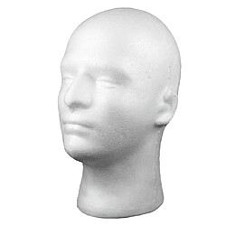 Avis 10 Pièces Homme Mousse Mannequin Tête Modèle Chapeau Perruque Spectacle Présentoir Blanc