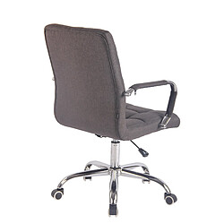 Acheter Decoshop26 Fauteuil de bureau sur roulettes hauteur réglable pivotant accoudoirs en tissu gris foncé 10_0002470