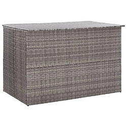 Helloshop26 Coffre boîte meuble de jardin rangement gris 150 x 100 x 100 cm résine tressée 02_0013085