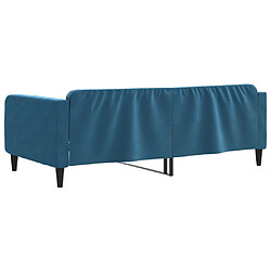 Acheter vidaXL Lit de repos sans matelas bleu 100x200 cm velours