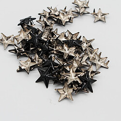 50pcs étoiles studs métal griffe nailhead punk stud rivet spike bricolage artisanat noir