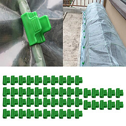 50pcs Pinces à Tuyaux 11mm / 0.43inch Piquets De Plante Serre Serre Jardin Cerceaux