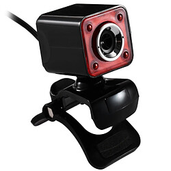 Wewoo Webcam pour Ordinateur De Bureau Skype PC Portable, Longueur du Câble: 1.4m 360 Degrés Rotatif 12MP HD Fil USB Caméra avec Microphone et 4 LED Lumières