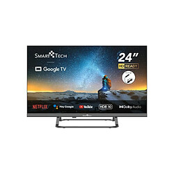 Smart Tech TV LED HD 24"(60 cm) Smart TV Google 24HG01VC Chargeur de véhicule 12v fourni, HDMI, USB, Résolution: 1366*768 