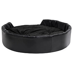 Avis vidaXL Lit pour chiens Noir 99x89x21 cm Peluche et similicuir