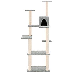 Avis Arbre à chat avec griffoirs,niche pour chat en sisal Gris clair 153 cm -MN68118