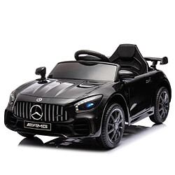 LBF Véhicule électrique 12V pour enfants avec télécommande, Mercedes Benz AMG GTR, lumières LED, musique dynamique, éveil précoce, port USB