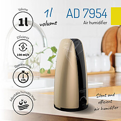 Acheter Humidificateur d'Air 1L, Diffuseur d'Huiles Essentielles, Silencieux, Régulateur, 18, Or, Adler, AD7954