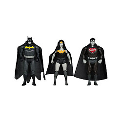 Mc Farlane DC Direct - Pack de 3 Figurines Super Powers Batman, Superman & Wonder Woman Black & White Accent Edition Gold Label 13 cm 